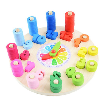 Reloj de aprendizaje Smart Time de EcoToys | Rompecabezas de madera educativo - Experiencia de juego educativa para niños